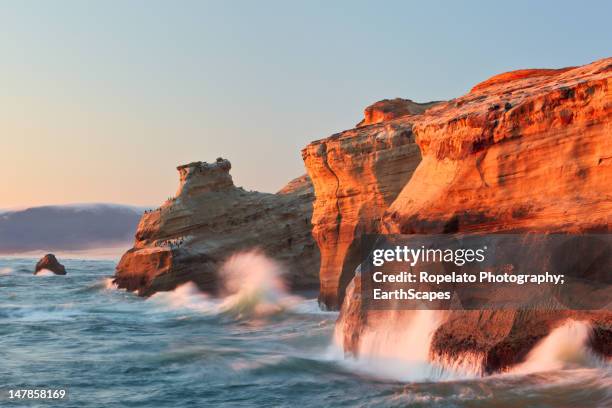 kape kiwanda at sunset - tillamook county stock pictures, royalty-free photos & images