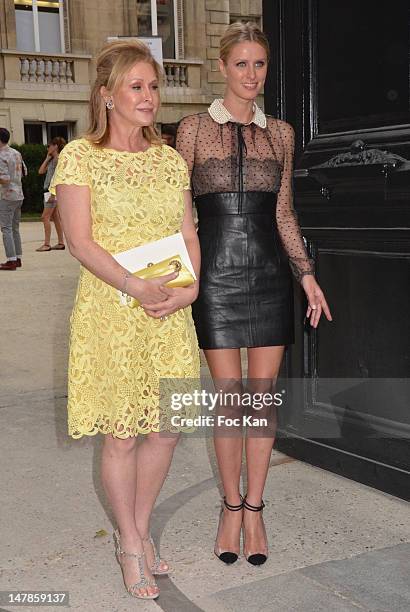 Kathy Hilton and Nicky Hilton arrive for the Valentino - Paris Fashion Week Haute Couture F/W 2012/13 at the Hotel Salomon de Rothschild on July 4,...