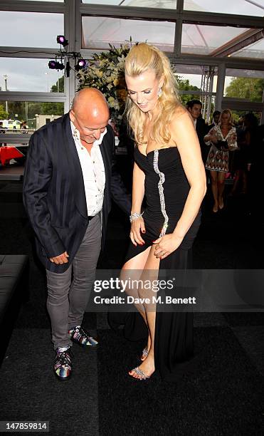 Aldo Zilli and Nikki Zilli attend The F1 Party at Battersea Evolution on July 4, 2012 in London, England.