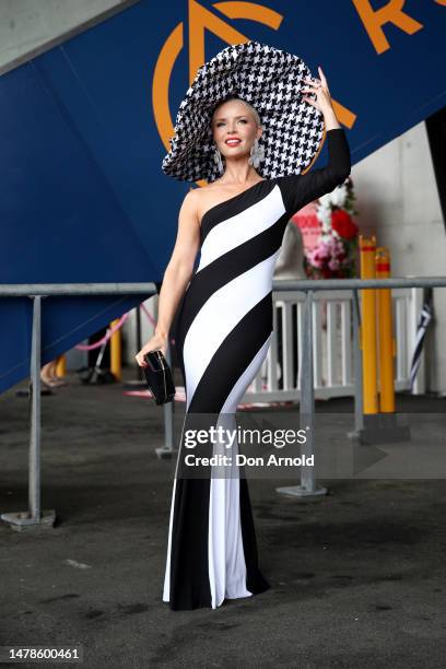Stacey Hemera Roberts attends the Championships Day 1 at Royal Randwick Racecourse on April 01, 2023 in Sydney, Australia.