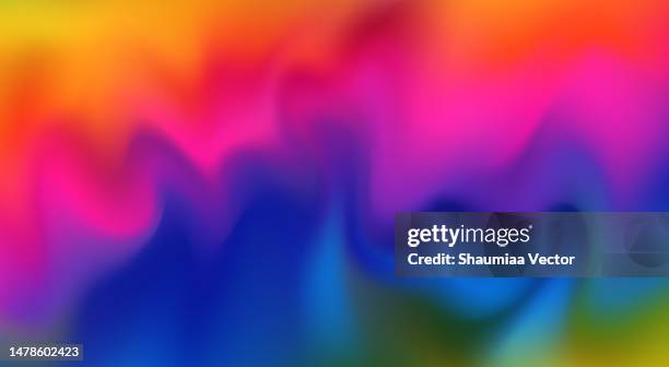 abstract blurred gradient fluid vector background design wallpaper template with dynamic color, waves, and blend. futuristic modern backdrop design for business, presentation, ads, banner - multi colored background artwork acrylic stock illustrations