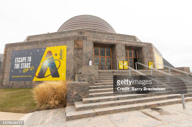 The general view of Adler Planetarium building during the Pink Floyd’s new fulldome planetarium experience, showcasing “The Dark Side of the Moon” at...