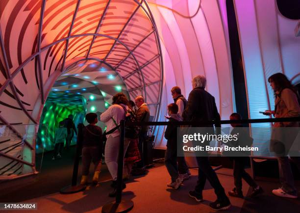 General view of the atmosphere during the Pink Floyd’s new fulldome planetarium experience, showcasing “The Dark Side of the Moon” at the only United...