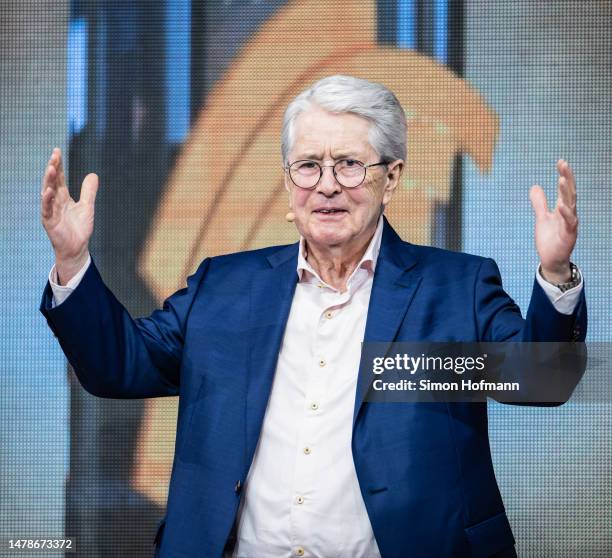 Frank Elstner is awarded during the Radio Regenbogen Award 2023 at Europa-Park Arena on March 31, 2023 in Rust, Germany.