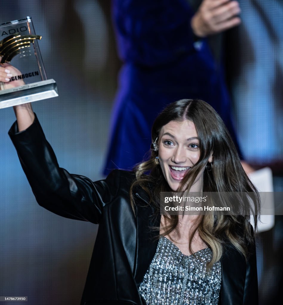 Getty Rudia Leony is awarded during the Radio Regenbogen Award 2023 at... News ...