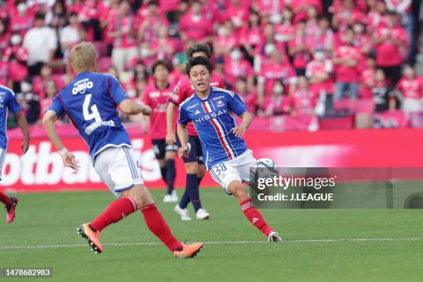 Manato YOSHIDA of Yokohama F･Marinos in action during the J.LEAGUE Meiji Yasuda J1 6th Sec. Match between Cerezo Osaka and Yokohama F･Marinos at...