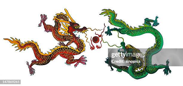 dragon (xxlarge) - dragon tattoos stock pictures, royalty-free photos & images