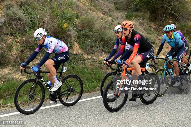 Chad Haga of The United States and Team Human Powered Health and Andrey Zeits of Kazakhstan and Astana Qazaqstan Team compete during the 32nd Gran...