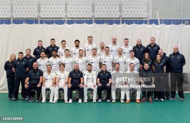 Back Row; Tom Gilpin, Assistant Physiotherapist of Glamorgan CCC, Chris Hardy, Lead Analyst of Glamorgan CCC, Andy Gorvin, Zain-ul-Hassan, Timm van...