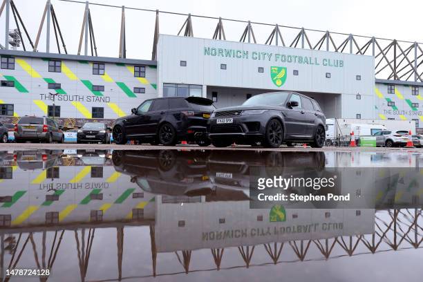 General view of the stadium ahead of the Sky Bet Championship between Norwich City and Sheffield United at Carrow Road on April 01, 2023 in Norwich,...