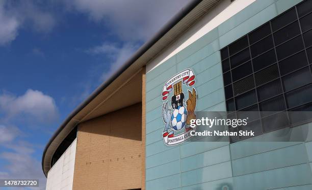 General view outside the stadium prior to the Sky Bet Championship between Coventry City and Stoke City at The Coventry Building Society Arena on...