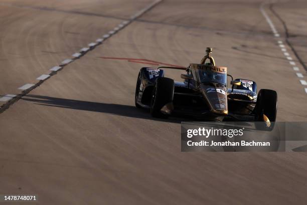 Conor Daly, driver of the BitNile Chevrolet, drives during practice for the NTT IndyCar Series PPG 375 at Texas Motor Speedway on April 01, 2023 in...