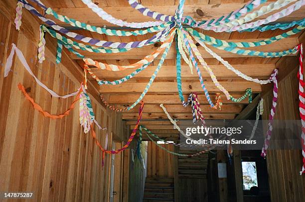 streamers - crepe paper stock pictures, royalty-free photos & images