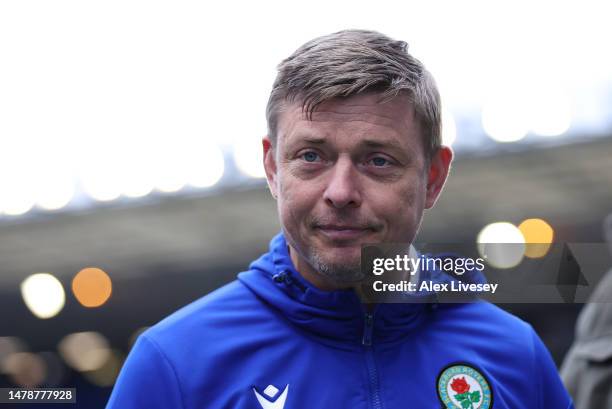 Jon Dahl Tomasson the manager of Blackburn Rovers looks on after the Sky Bet Championship between Birmingham City and Blackburn Rovers at St Andrews...