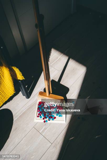 a conceptual shot - party is over - cleaning after party stock pictures, royalty-free photos & images