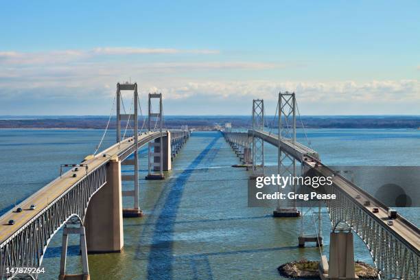 chesapeake bay bridge - chesapeake bay stock pictures, royalty-free photos & images