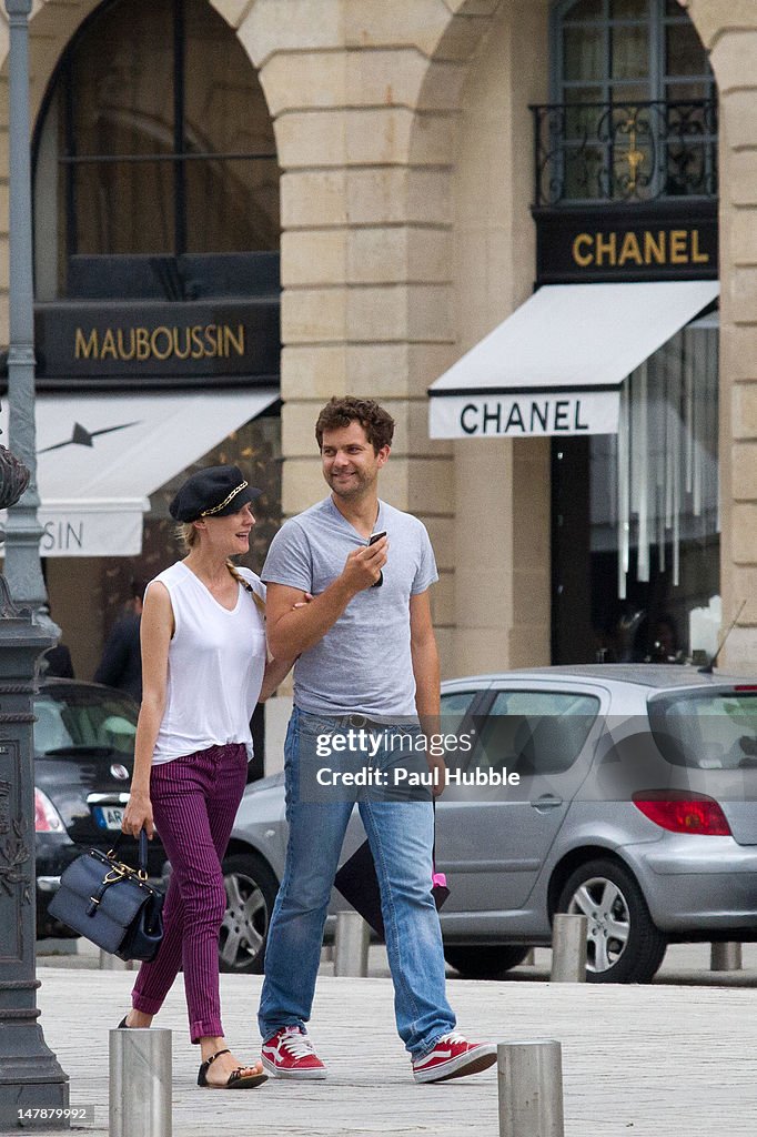 Diane Kruger and Joshua Jackson Sighting In Paris - July 05, 2012