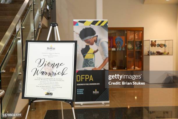 General view of the unveiling of the Dionne Warwick Theatre at Bowie State University on April 01, 2023 in Bowie, Maryland.