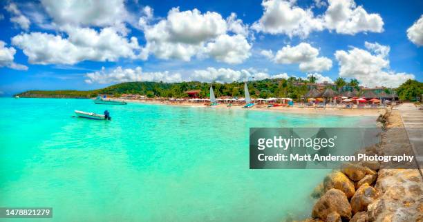 dickinson beach - antigua & barbuda - opening ceremony resort stock pictures, royalty-free photos & images