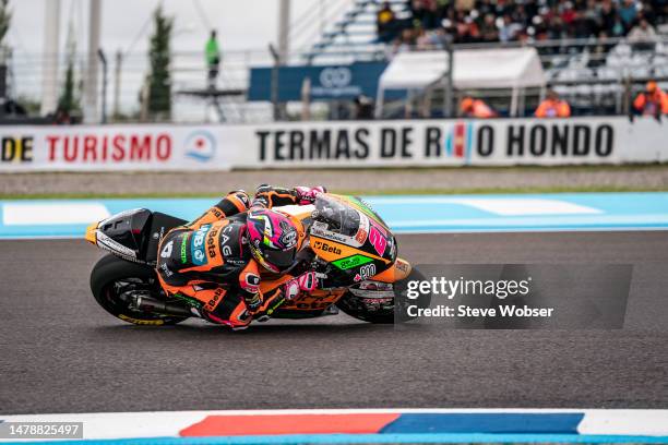 Moto2 rider Alonso Lopez of Spain and SpeedUp Racing rides on his way to pole position during qualifying session of the MotoGP Gran Premio Michelin...