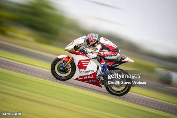 Moto2 rider Ai Ogura of Japan and Idemitsu Honda Team Asia rides during qualifying session of the MotoGP Gran Premio Michelin de la República...