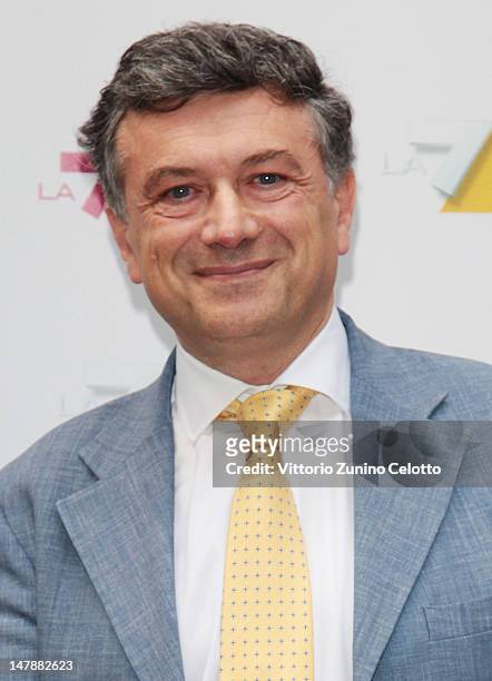 Federico Guiglia attends 'Presentazione Palinsesti LA7 Autunno 2012' held at La Pelota on July 5, 2012 in Milan, Italy.