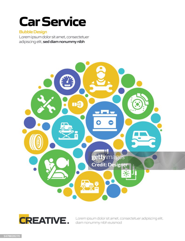 CAR SERVICE Related Banner Design for Web Page, Headline, Brochure, Annual Report and Book Cover