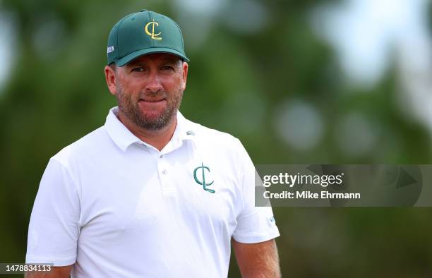 Graeme McDowell of Cleeks GC during day two of the LIV Golf Invitational - Orlando at The Orange County National on April 01, 2023 in Orlando,...