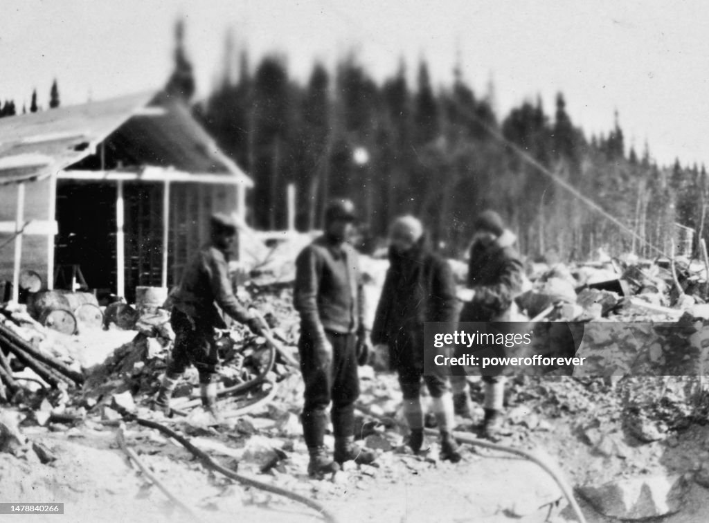 The Sherritt Gordon Mines No. 2 West Shaft at Kississing Lake in Manitoba, Canada - March 1928