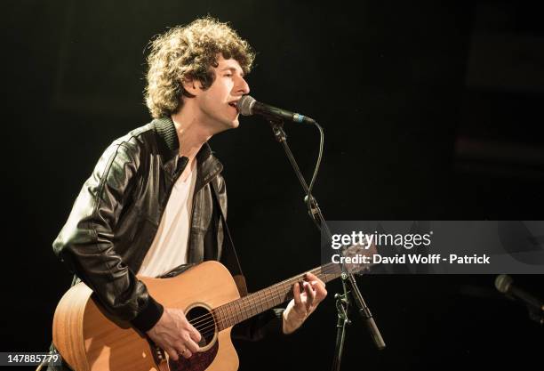 Jack Dishel from Only Son opens for Regina Spektor at Le Trianon on July 5, 2012 in Paris, France.