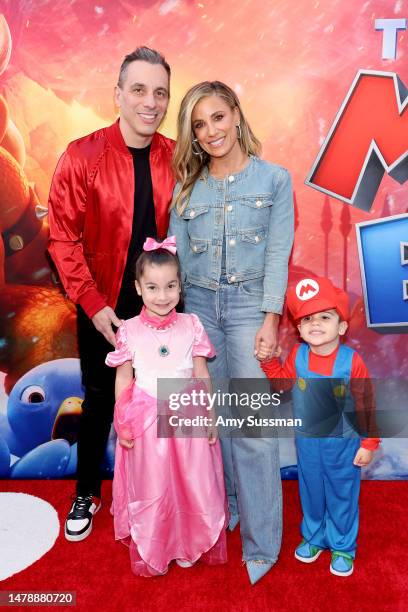 Sebastian Maniscalco, Serafina Maniscalco, Lana Gomez, and Caruso Maniscalco attend a Special Screening of Universal Pictures' "The Super Mario Bros....