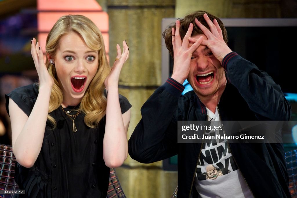 Andrew Garfield and Emma Stone Attend 'El Hormiguero' Tv Show