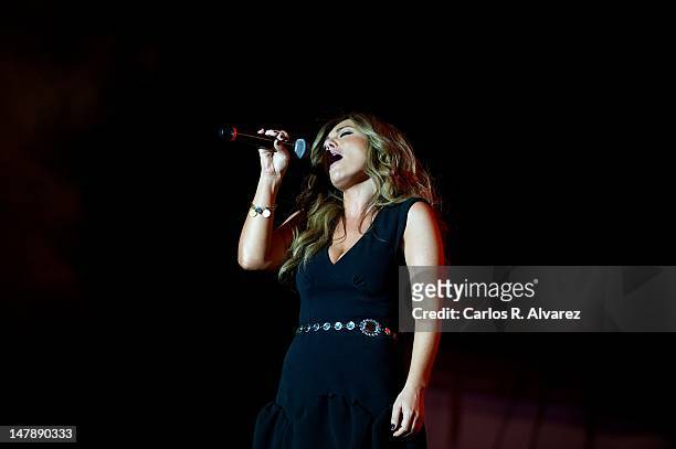 Spanish singer Amaia Montero performs on stage during Rock in Rio Madrid 2012 on July 5, 2012 in Arganda del Rey, Spain.