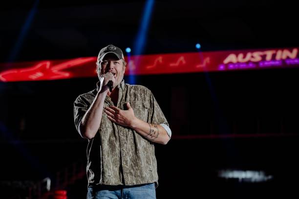 Blake Shelton performs onstage for rehearsals of the 2023 CMT Music Awards at Moody Center on April 01, 2023 in Austin, Texas.