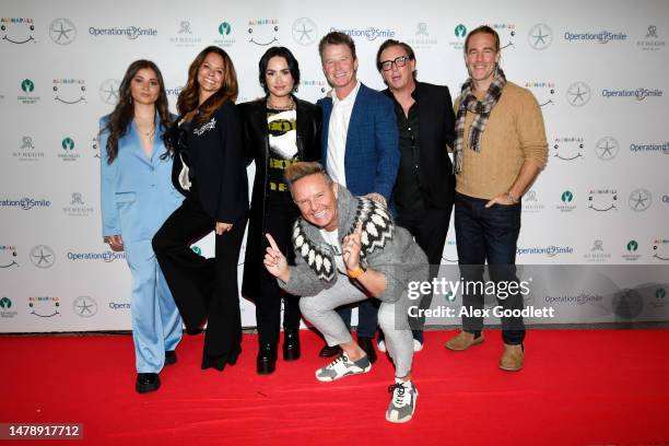 Sierra Sky Fisher, Brooke Burke, Demi Lovato, Mark Burnett, Billy Bush, Donovan Leitch and James Van Der Beek attend Operation Smile's 11th annual...
