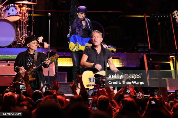 Bruce Springsteen performs at Madison Square Garden on April 01, 2023 in New York City.