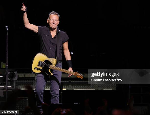 Bruce Springsteen performs at Madison Square Garden on April 01, 2023 in New York City.