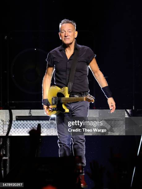 Bruce Springsteen performs at Madison Square Garden on April 01, 2023 in New York City.