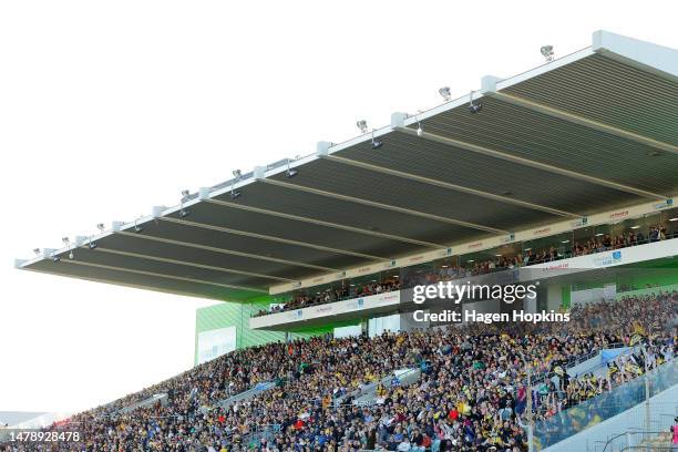 General view of Central Energy Trust Arena during the round six Super Rugby Pacific match between Hurricanes and Western Force at Central Energy...