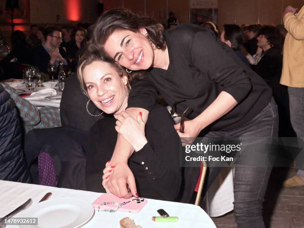 Charlotte Bouteloup and Sarah Doraghi attend the 27th "Journees Nationales Du Livre Et Du Vin" - Book And Wine Festival 2023 Dinner party in Saumur,...