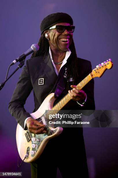 Nile Rodgers & CHIC perform onstage during the 2023 Gateway Celebrity Fight Night at JW Marriott Phoenix Desert Ridge Resort & Spa on April 01, 2023...