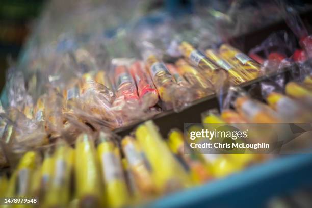 bags of sweets - lollipops stock pictures, royalty-free photos & images