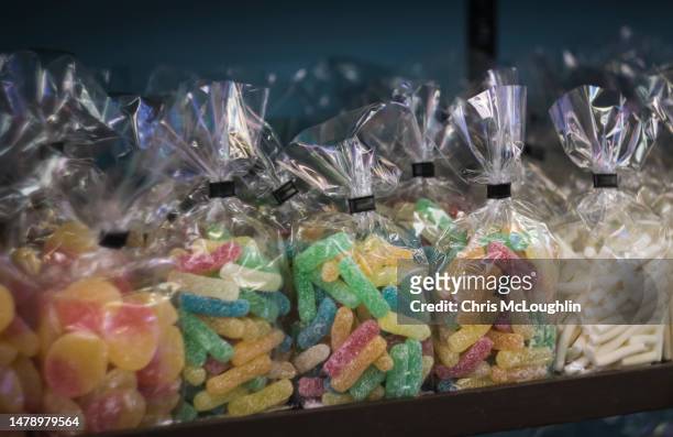 bags of sweets - bag of sweets stock pictures, royalty-free photos & images