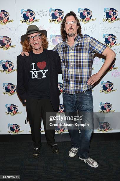 Bob Forrest of the film Bob and the Monster and Gibby Haynes of The Butthole Surfers attend 2012 CBGB Festival Film Premieres on July 5, 2012 in New...