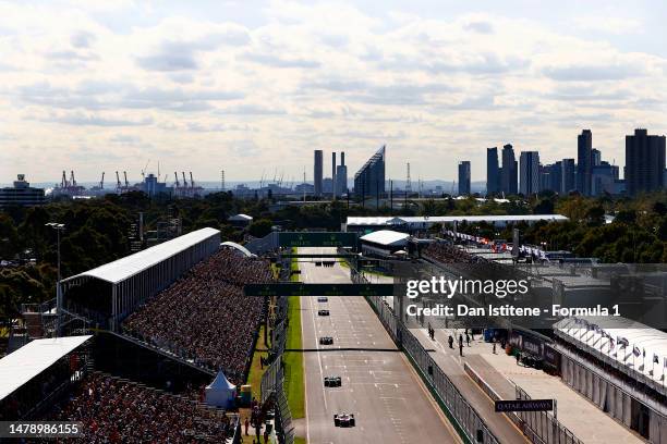 General view of the action during the F1 Grand Prix of Australia at Albert Park Grand Prix Circuit on April 02, 2023 in Melbourne, Australia.