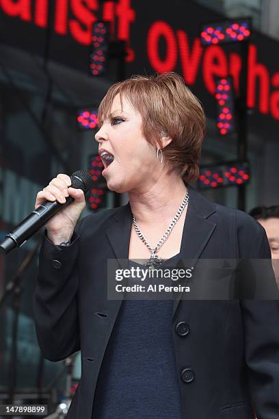 Singer Pat Benatar performs during "FOX & Friends" All American Concert Series at FOX Studios on June 29, 2012 in New York City.