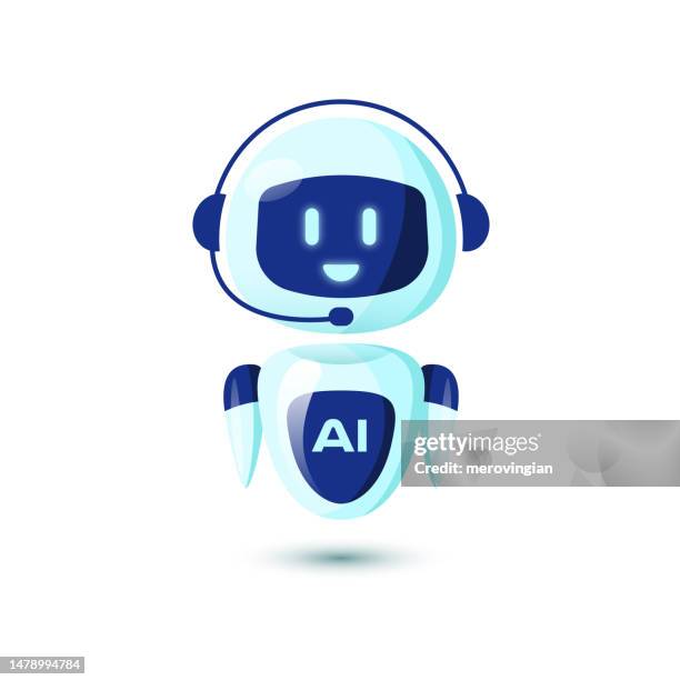 chatbot robot icon - mascot vector stock illustrations