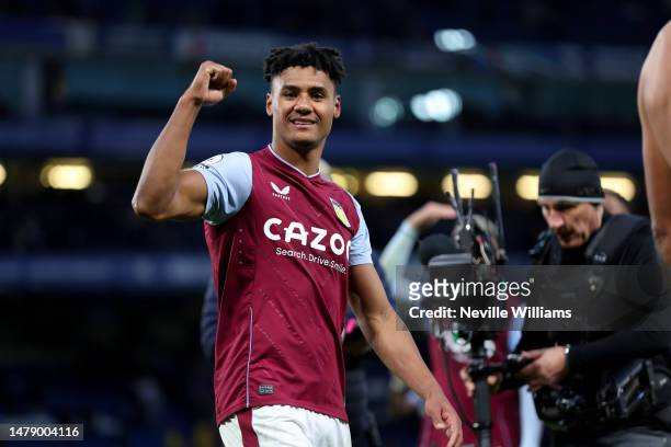 Ollie Watkins of Aston Villa after the Premier League match between Chelsea FC and Aston Villa at Stamford Bridge on April 01, 2023 in London,...
