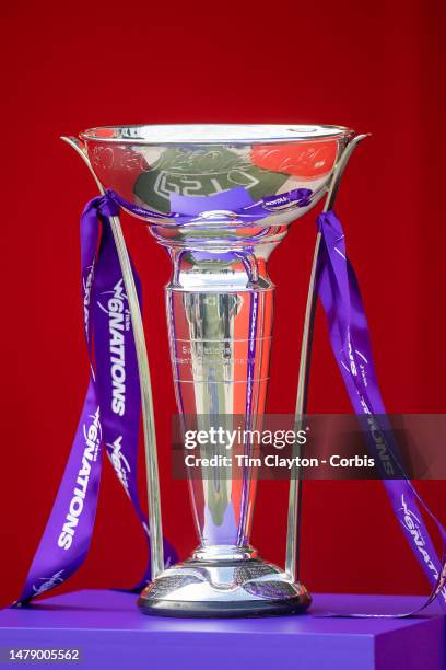 The Six Nations Womens Championship trophy, on display at the Ireland V France, Women's Six Nations Rugby match at Musgrave Park on April 1st in...