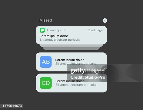 Push notification template mockup Push notification template mockup